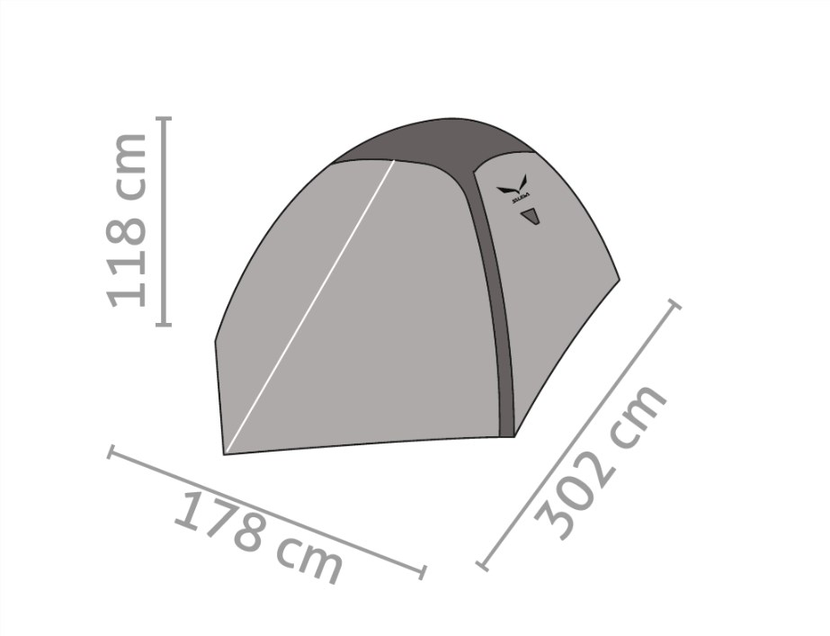 Salewa Atlas 3 Personen Zelt Campingzelt Kuppelzelt Trekkingzelt 